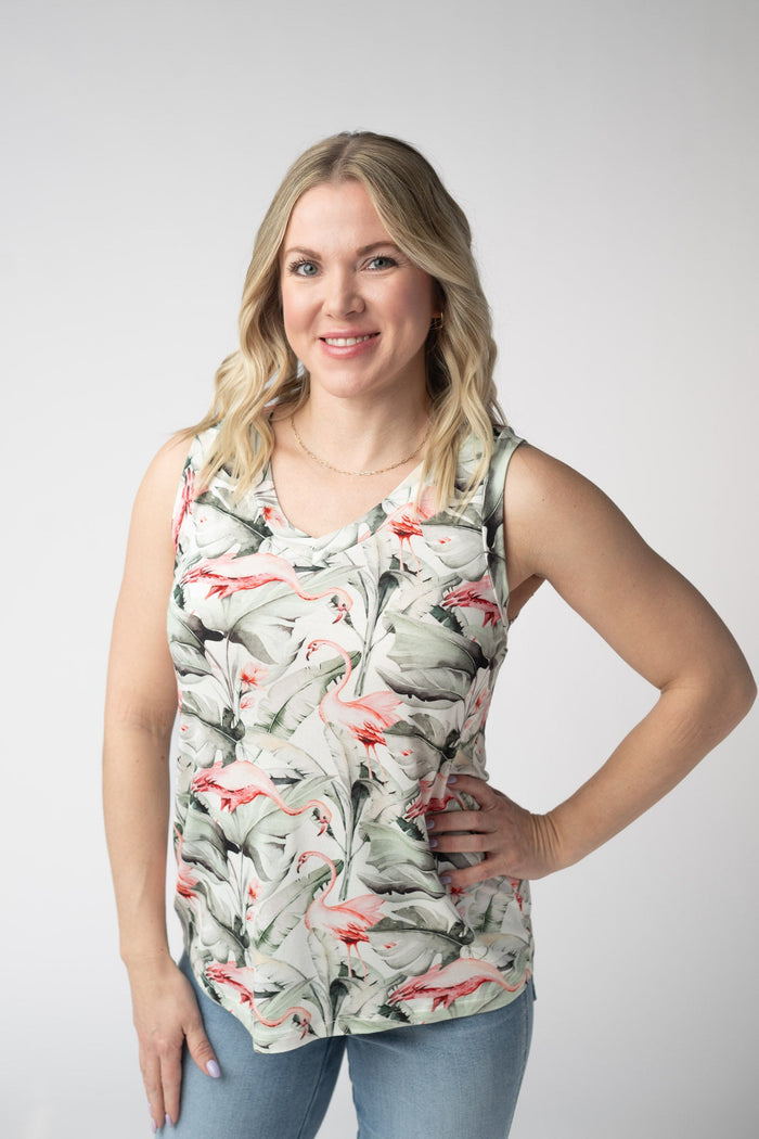 Noelle Tank - Flamingos by Michelle Mae