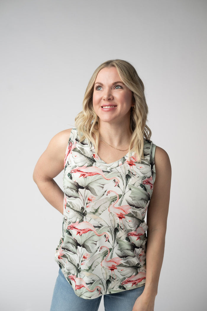 Noelle Tank - Flamingos by Michelle Mae