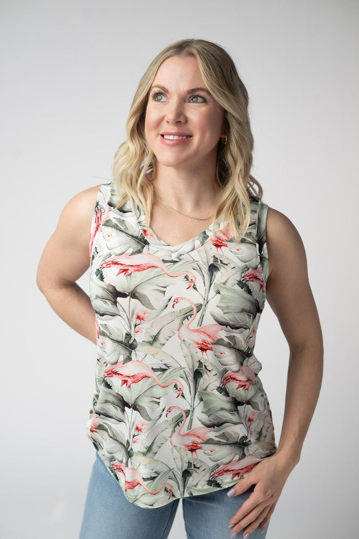 Noelle Tank - Flamingos by Michelle Mae
