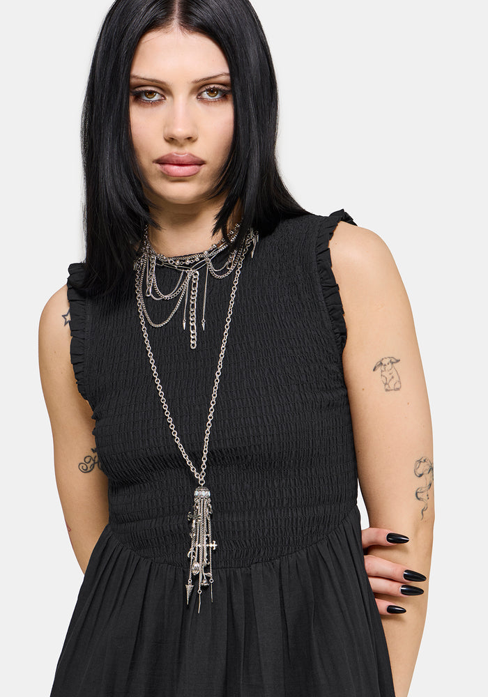 Noirette Broderie Midi Dress UK 6