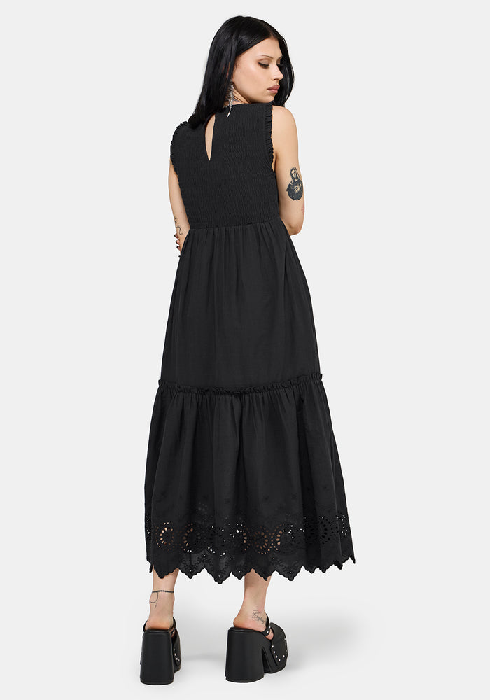 Noirette Broderie Midi Dress UK 6