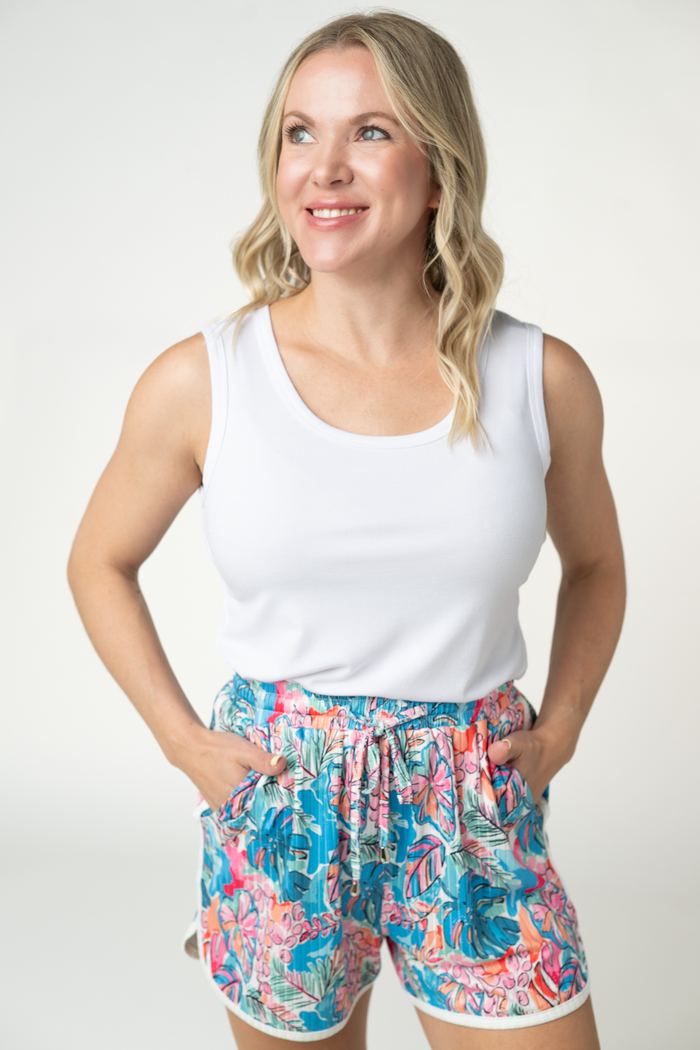 Nova Summer Shorts - Tropical Palm by Michelle Mae