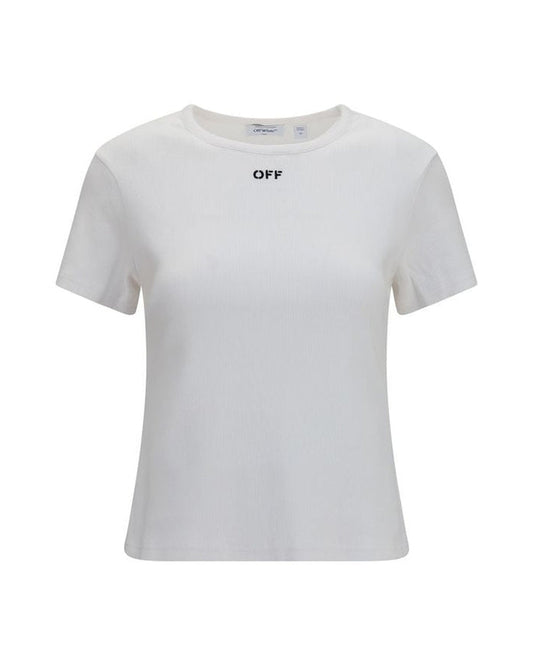 Off-White White Cotton T-Shirt