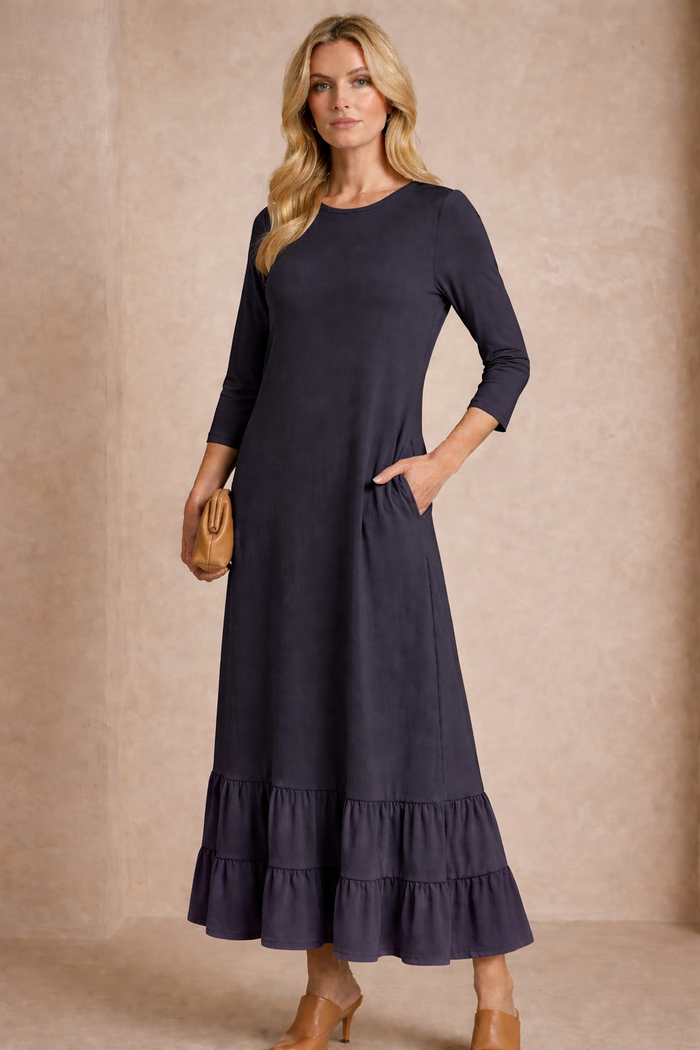 Opal Dress-Charcoal