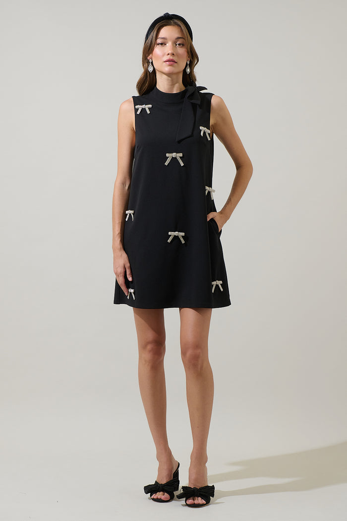 Pamelda Bow Shift Mini Dress