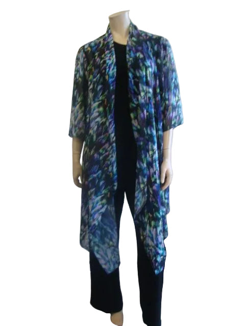 Shelz Drape Front Chiffon Jacket