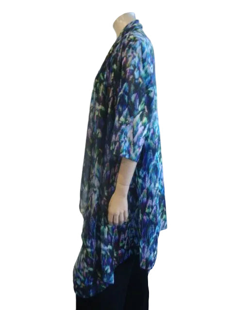 Shelz Drape Front Chiffon Jacket
