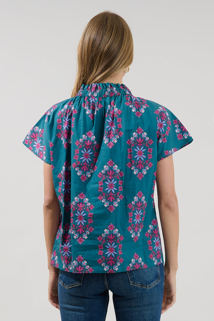 Patma Mock Neck Top Folklore