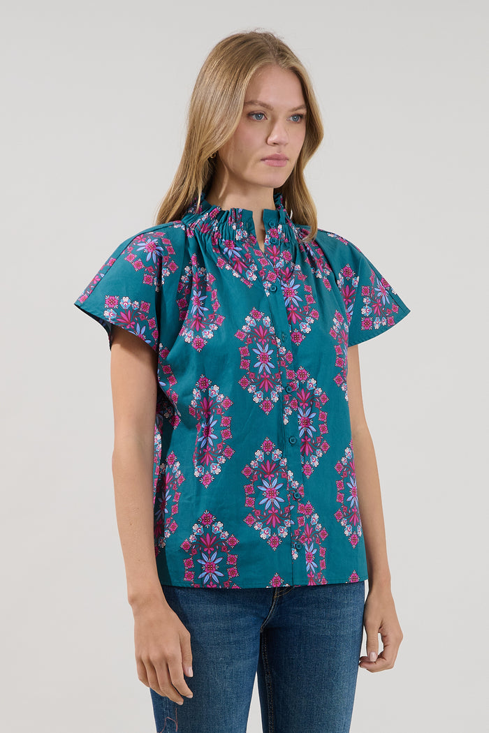 Patma Mock Neck Top Folklore
