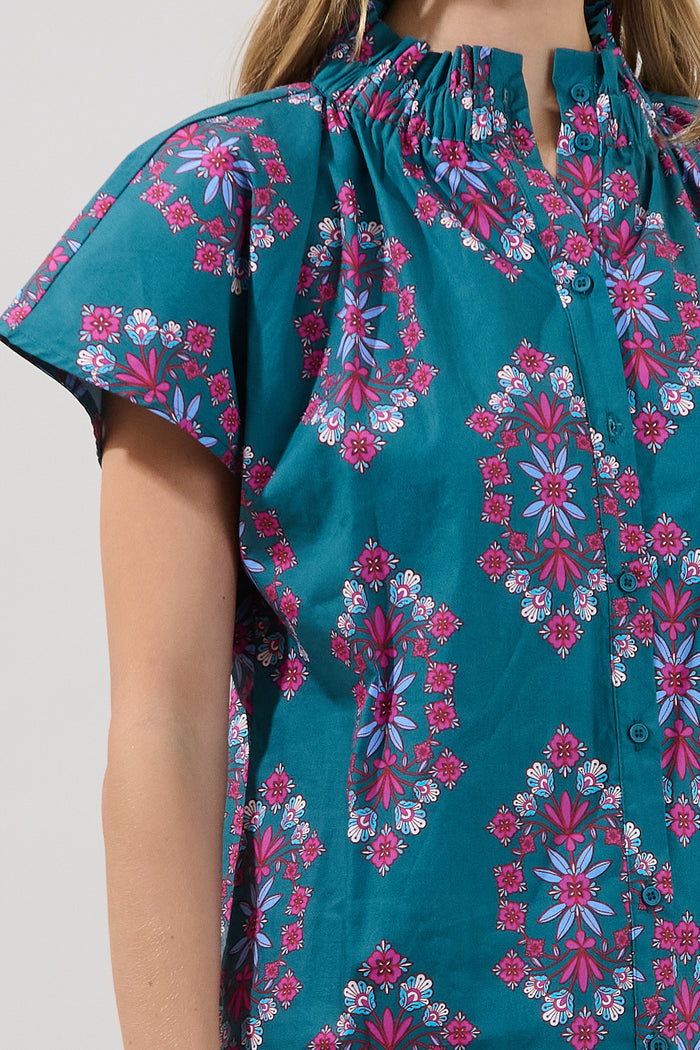Patma Mock Neck Top Folklore