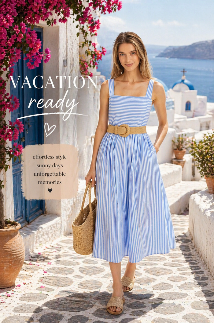 Patty Kim Cassie Dress - Blue/ White
