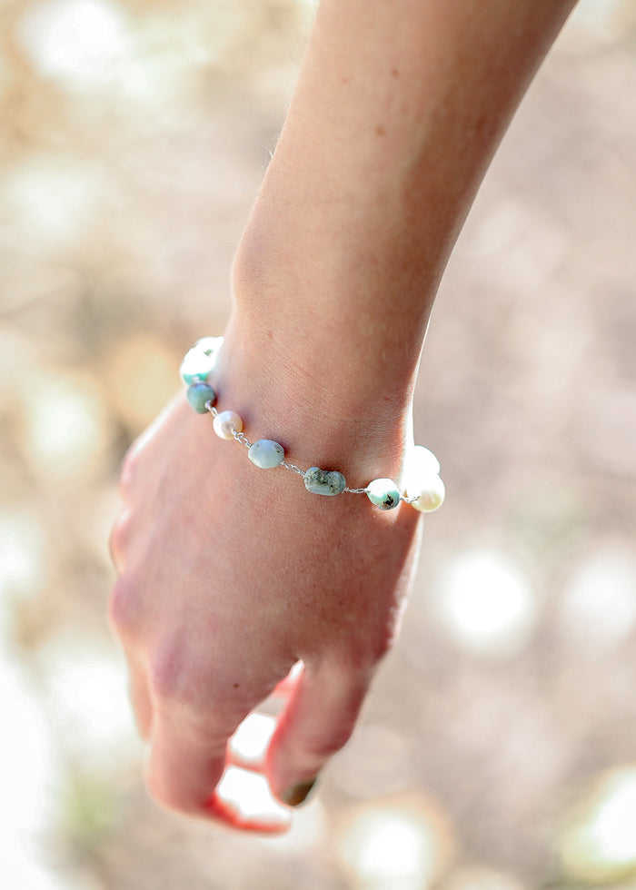 model wearing bracelet