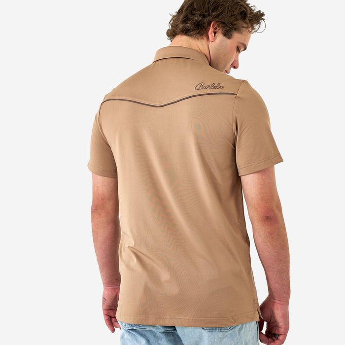 Pearl Snap Performance Polo - Mallards - Khaki