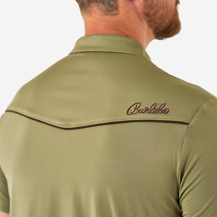 Pearl Snap Performance Polo - Whitetail Deer - Green