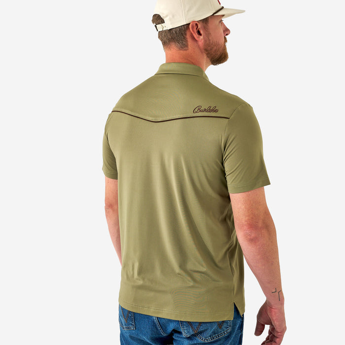 Pearl Snap Performance Polo - Whitetail Deer - Green