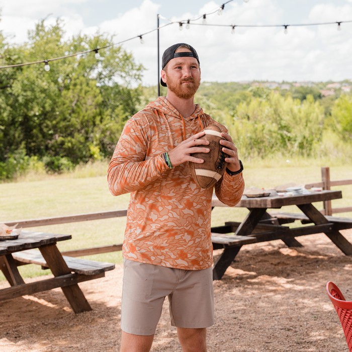 Performance Hoodie - Orange Texas Camo