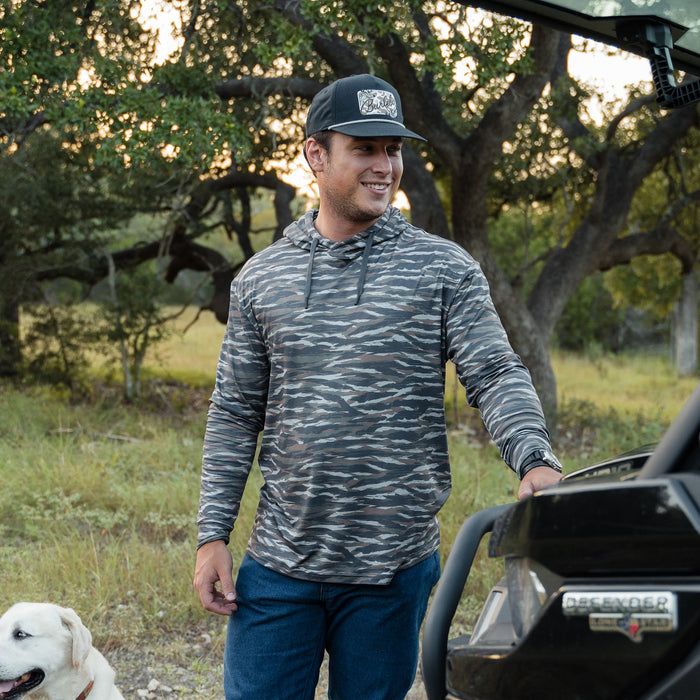 Performance Hoodie - Tiger Stripe Camo - Wetland