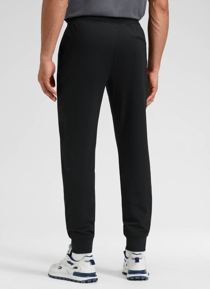 CRZ YOGA Men's Workout Casual Mid Rise Drawstring Pocket Jogger 29" Black