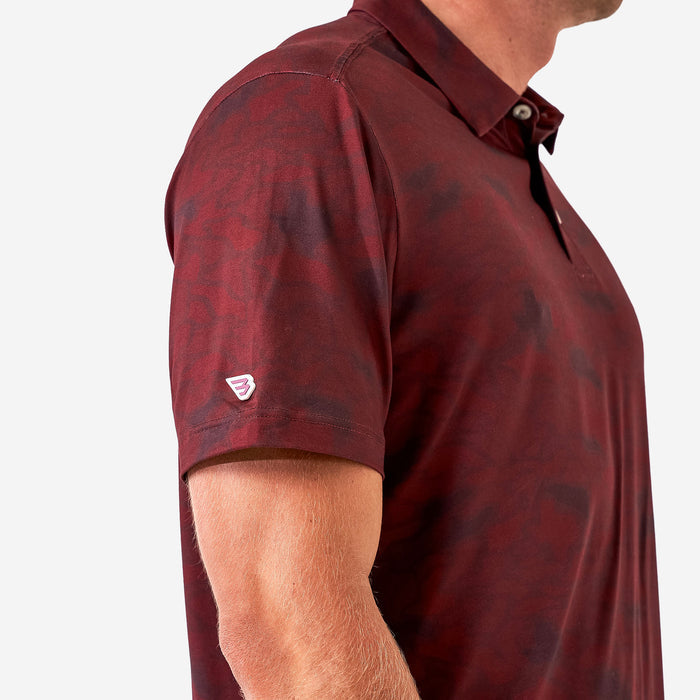 Performance Polo - Maroon Texas Camo