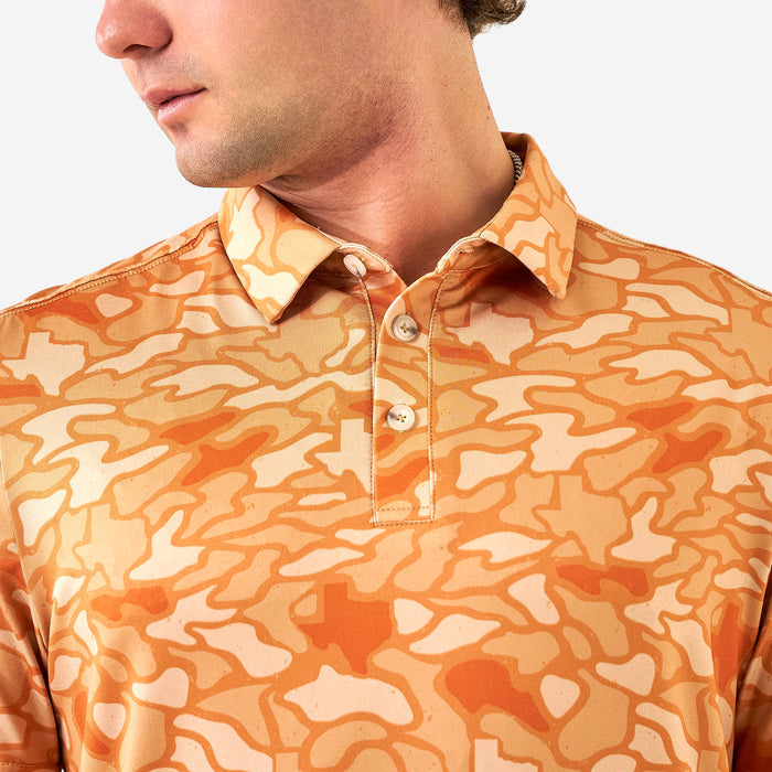 Performance Polo - Orange Texas Camo