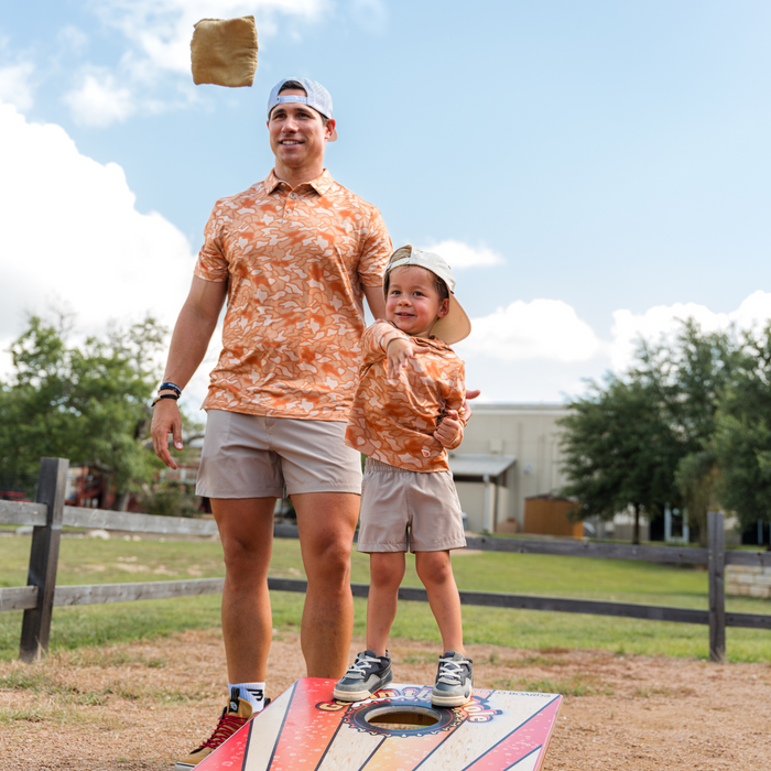 Performance Polo - Orange Texas Camo
