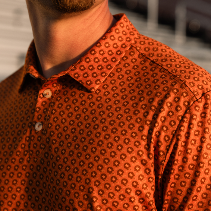 Performance Polo - Vintage Helmets - Orange