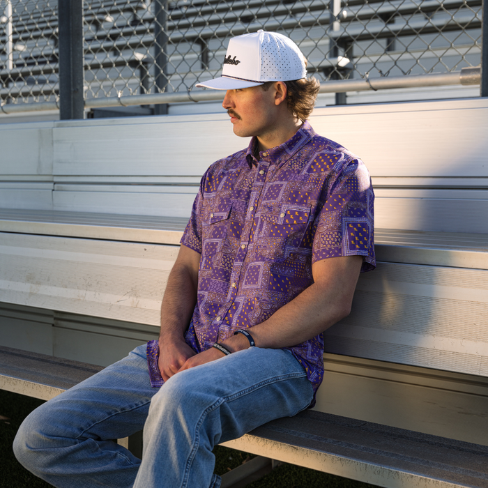 Performance Western Shirt - Louisiana Paisley - Purple
