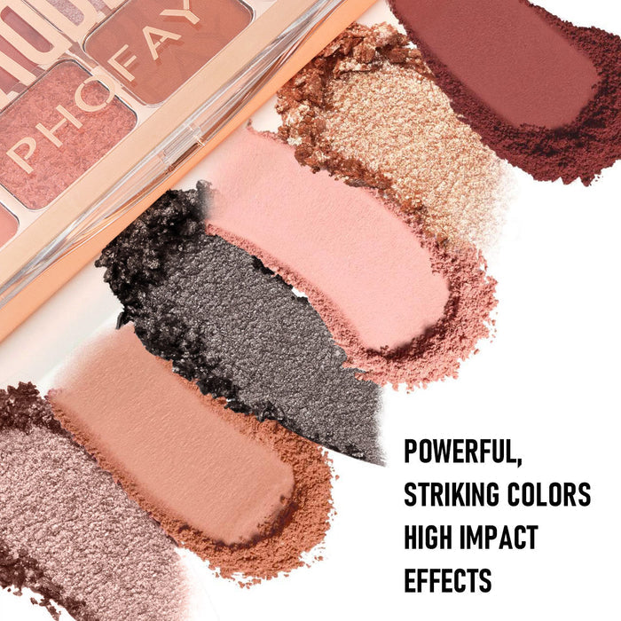 PHOFAY 12-Color Eyeshadow Palette – Matte & Metallic