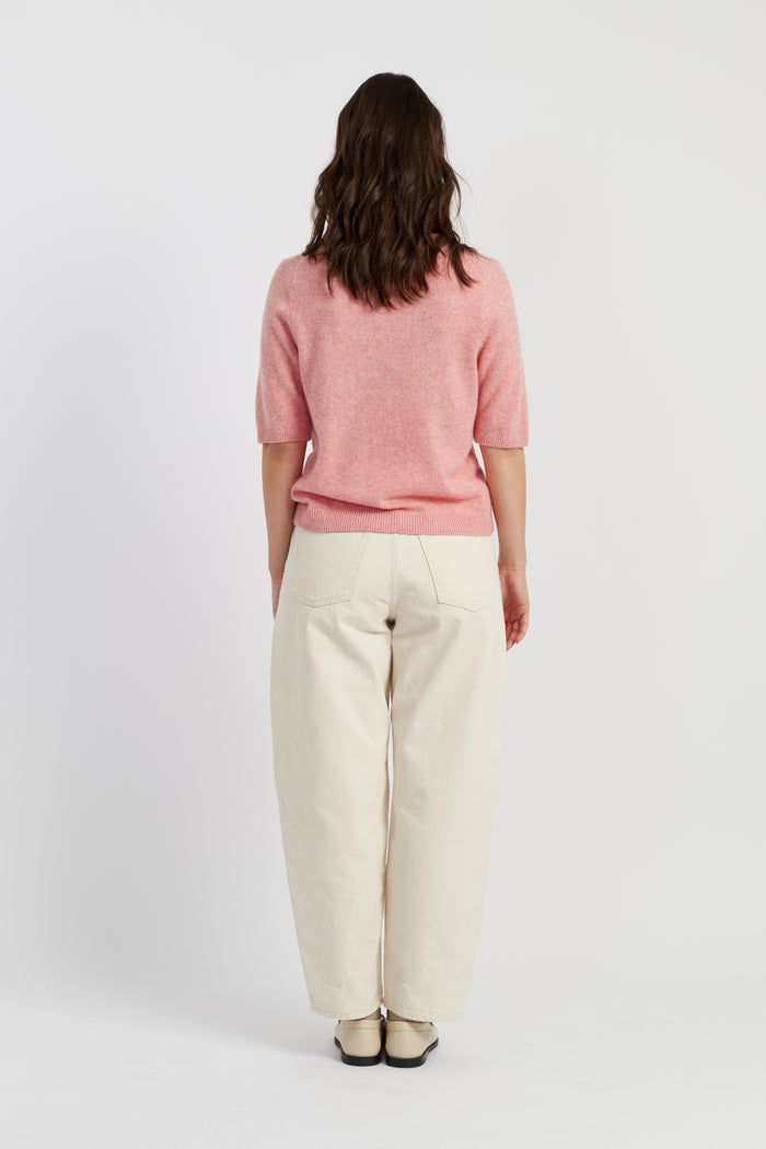 Pink-Marl Cloud Cashmere T-shirt