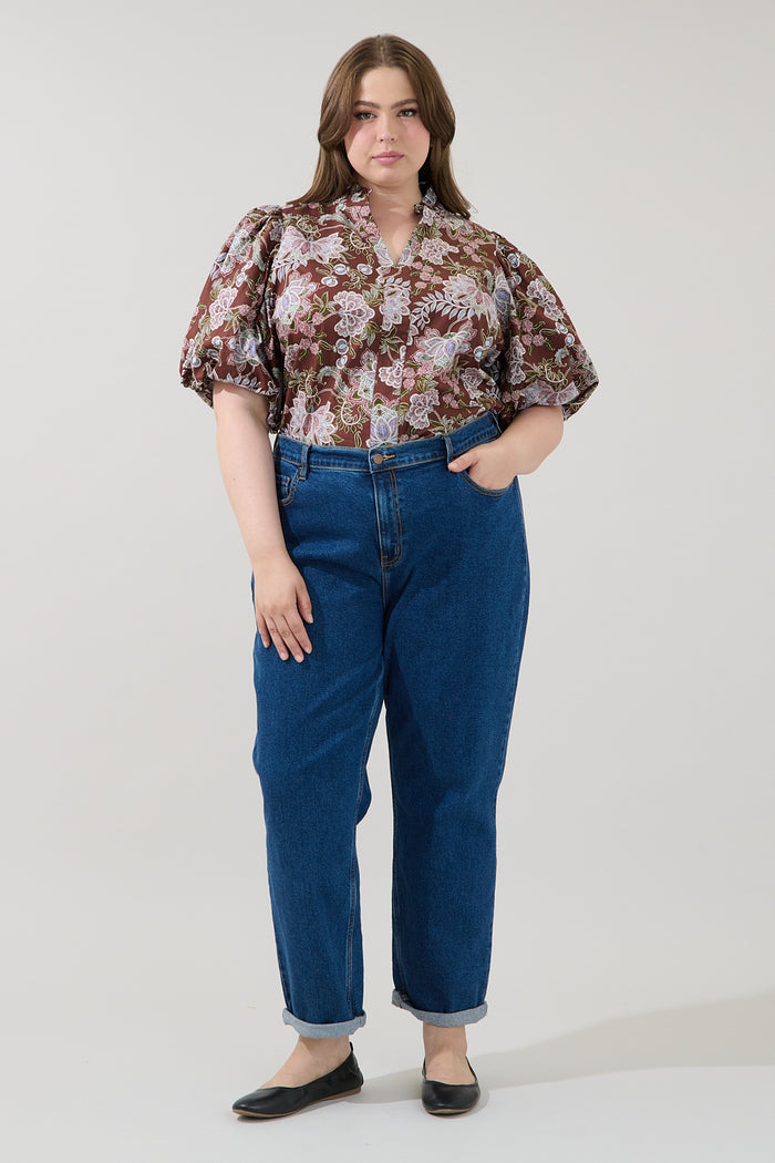 Pipa Bubble Sleeve Top Rustic Curve