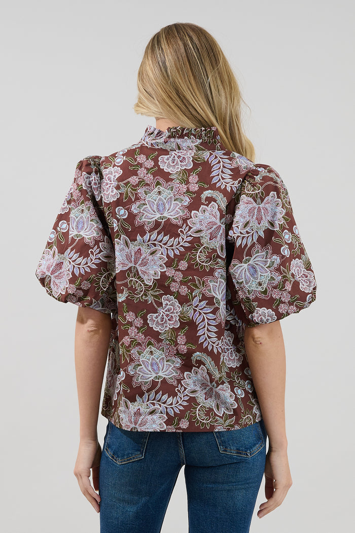 Pipa Bubble Sleeve Top Rustic