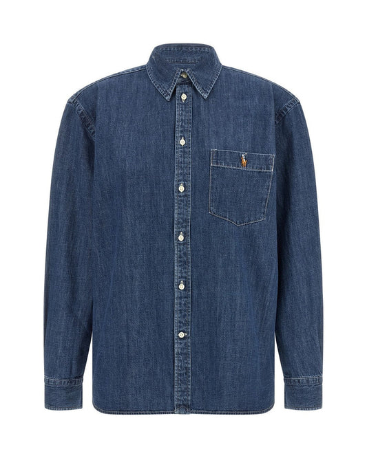 Polo Ralph Lauren Blue Cotton Blouse