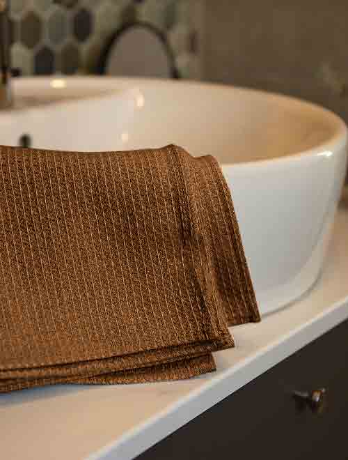 Premium Cotton Waffle Bath Sheet  Towel (Dark Brown) - Hinz Clothing