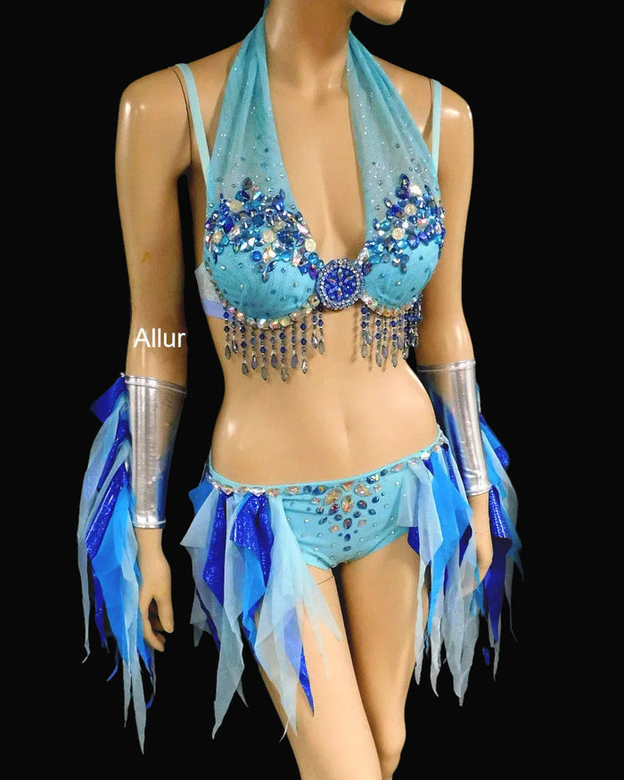 Princess Ruto Inspired Cosplay Rave Bra and Bottom Halloween Dance Costume