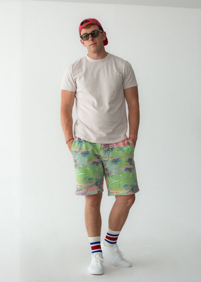Printed Terry Simple Short