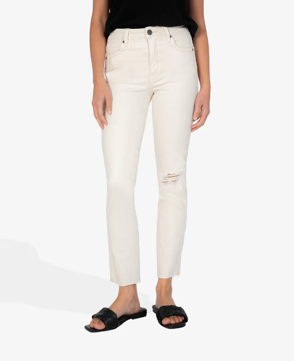 Rachael High Rise Fab Ab Mom Raw Hem