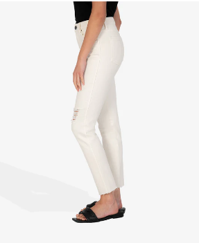 Rachael High Rise Fab Ab Mom Raw Hem