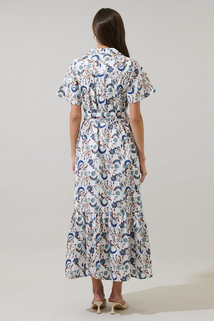 Ralston Floral Valery Button Down Maxi Dress