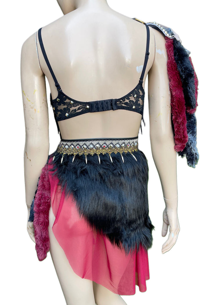Red and Black Skull Viking Warrior Gladiator Costume