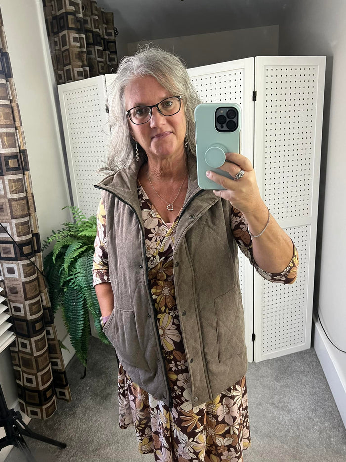 Remy Zip Up Vest - Mocha by Michelle Mae
