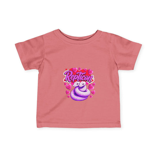 Repticon Infant Fine Jersey Tee w/ Valentine Snakes