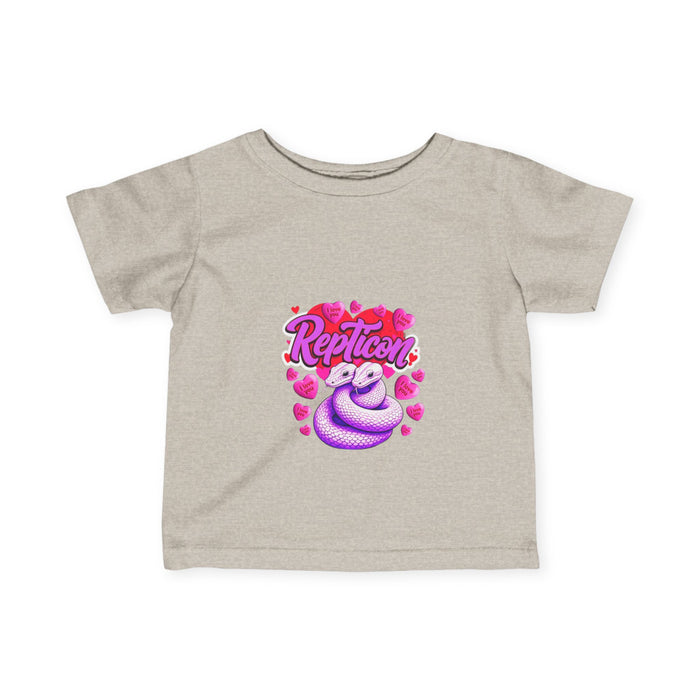 Repticon Infant Fine Jersey Tee w/ Valentine Snakes