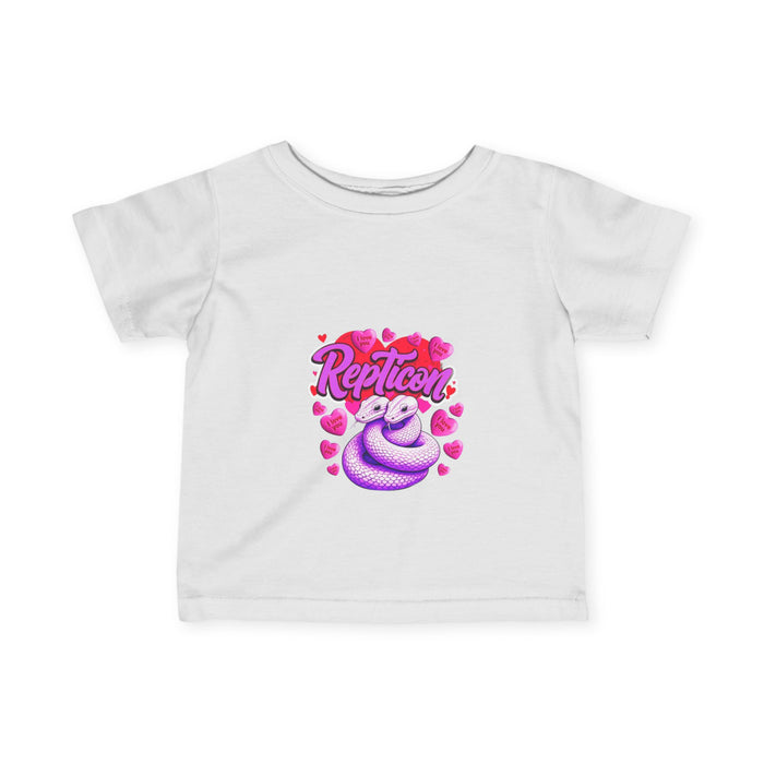 Repticon Infant Fine Jersey Tee w/ Valentine Snakes