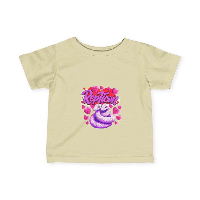 Repticon Infant Fine Jersey Tee w/ Valentine Snakes