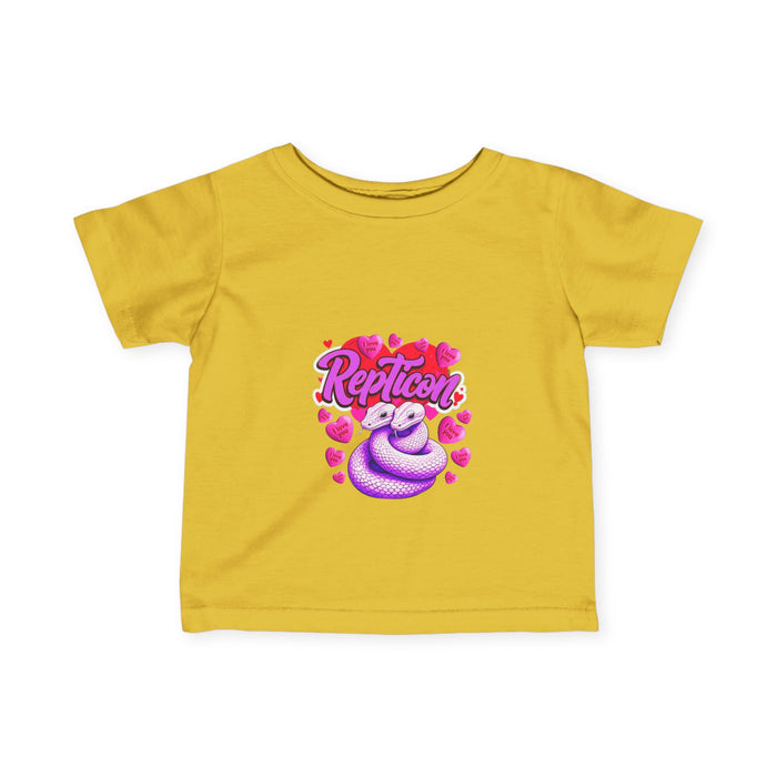 Repticon Infant Fine Jersey Tee w/ Valentine Snakes