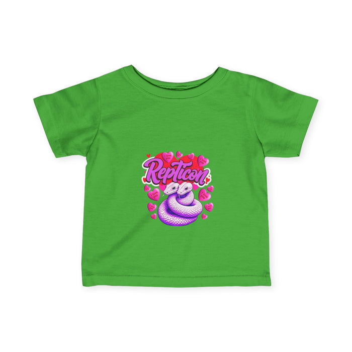 Repticon Infant Fine Jersey Tee w/ Valentine Snakes