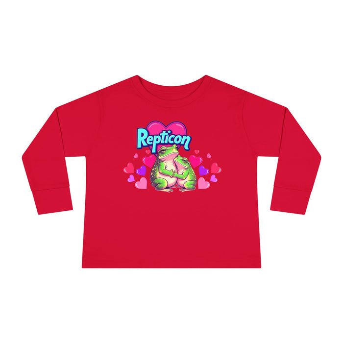 Repticon Toddler Long Sleeve Tee w/ Valentine Frogs