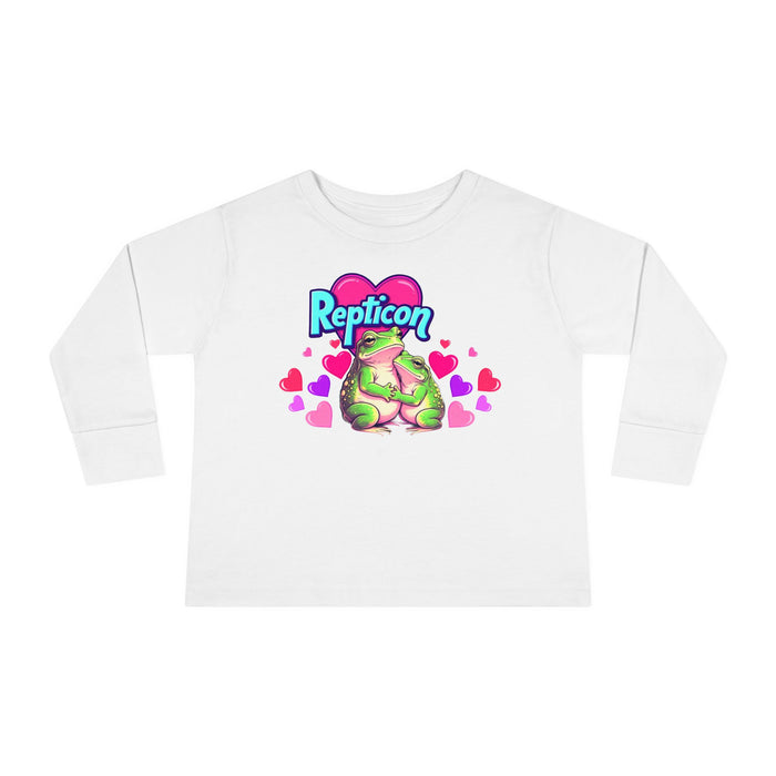 Repticon Toddler Long Sleeve Tee w/ Valentine Frogs