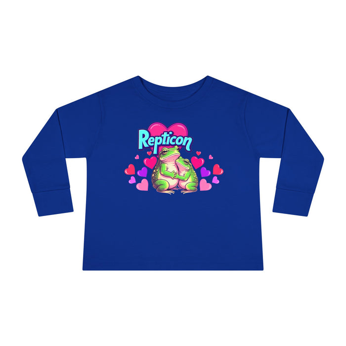 Repticon Toddler Long Sleeve Tee w/ Valentine Frogs