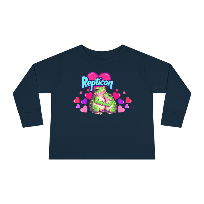 Repticon Toddler Long Sleeve Tee w/ Valentine Frogs
